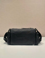 Studded Re - Nylon Shoulder Bag – Fashionable Rivet Design