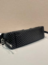 Studded Re - Nylon Shoulder Bag – Fashionable Rivet Design